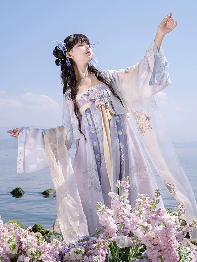 2026夏季新款汉服女【藤雨落】唐制齐胸裙法门寺短外披小唐国风