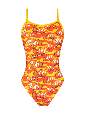 速浪|RT紧致焕彩系列|RT22小丑鱼|无胸垫|竞速泳衣女