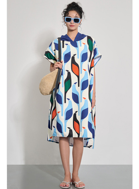 速浪游泳浴袍速干斗篷女成人浴巾沙滩浴袍潜水保暖吸