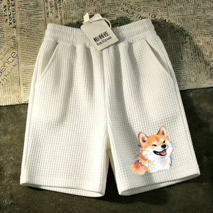 运动五分中裤 2026透气新款 男宽松直筒休闲男装 华夫格篮球短裤 夏季