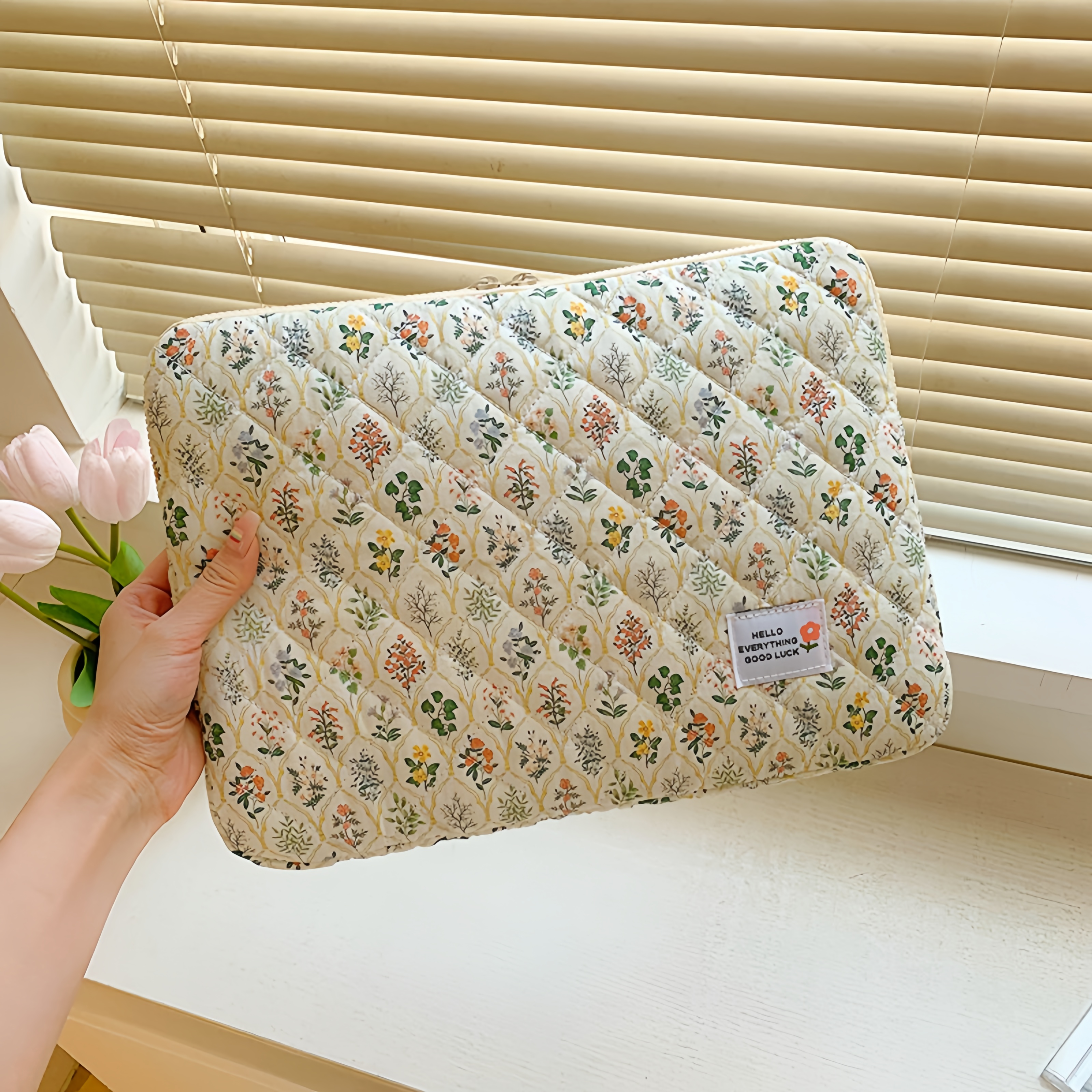 韩国爱心碎花平板笔记本电脑包