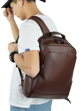 适用电脑背包手提苹果13.3Pro16英寸Macbook保护套pro笔记本华为14寸联想小新休闲双肩包air真皮男内胆袋