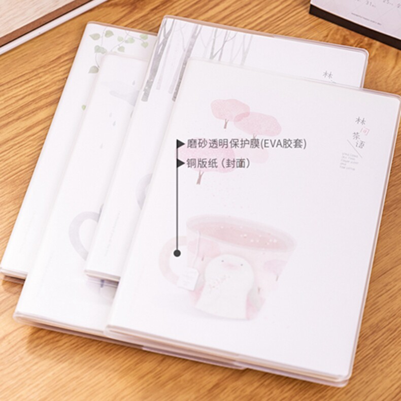 다양하고 효과적인 T3272 TEA IN THE FOREST 고무 슬리브 학생 노트 32K 작은 신선한 노트 문구 72개