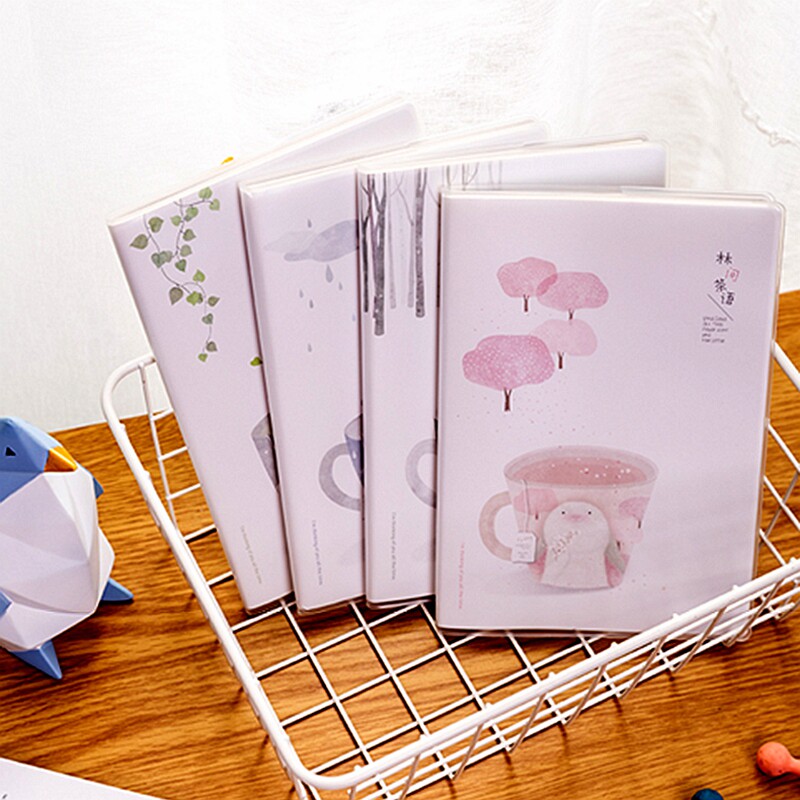 다양하고 효과적인 T3272 TEA IN THE FOREST 고무 슬리브 학생 노트 32K 작은 신선한 노트 문구 72개