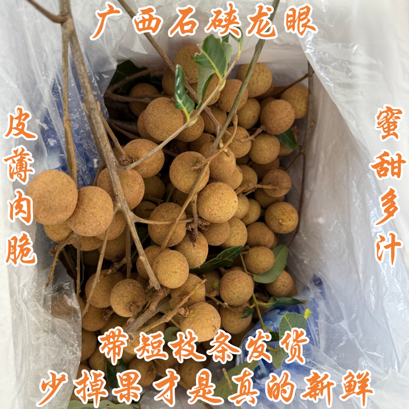 EMS空运广西平南石硖龙眼蜜甜现摘直发桂圆新鲜5斤带箱加冰袋包邮