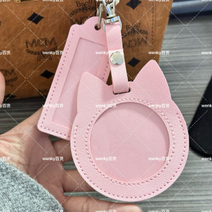 猫耳徽章保护套兵哥哥挂件pu皮革军旅风冒徽纪念钥匙扣有透明层