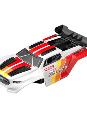 美嘉欣18208越野1：18车原厂车壳组件蓝白车壳配件尾翼组件