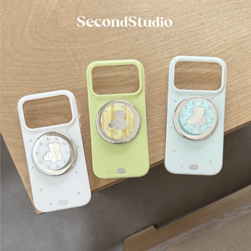原创清爽纯色iPhone17promax手机壳亮面新材质*不易磨花苹果16promax磁吸壳水晶钻15pro全包软壳