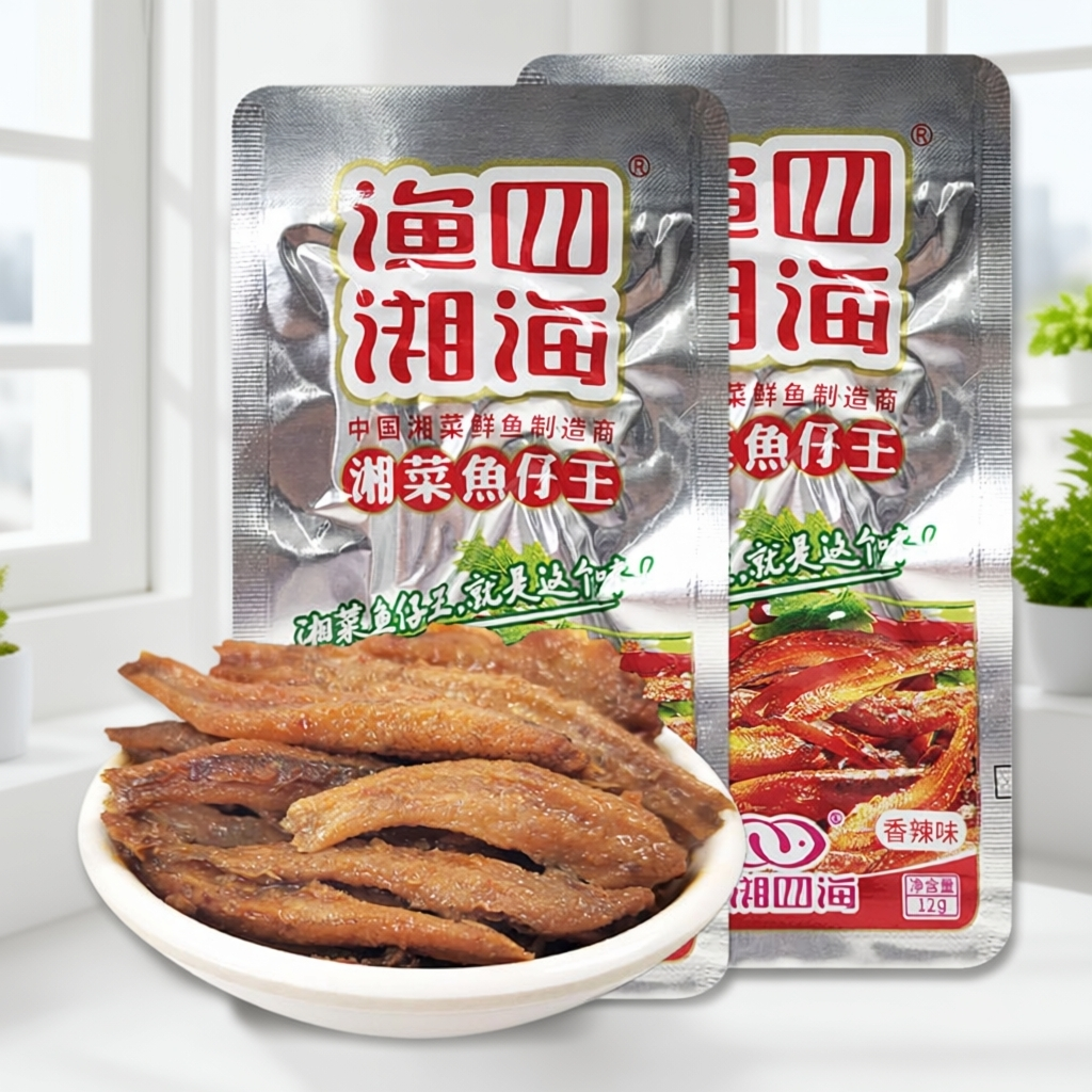 渔湘四海湘菜鱼仔王湖南休闲食品麻辣鱼零食小吃香辣毛毛鱼仔包邮
