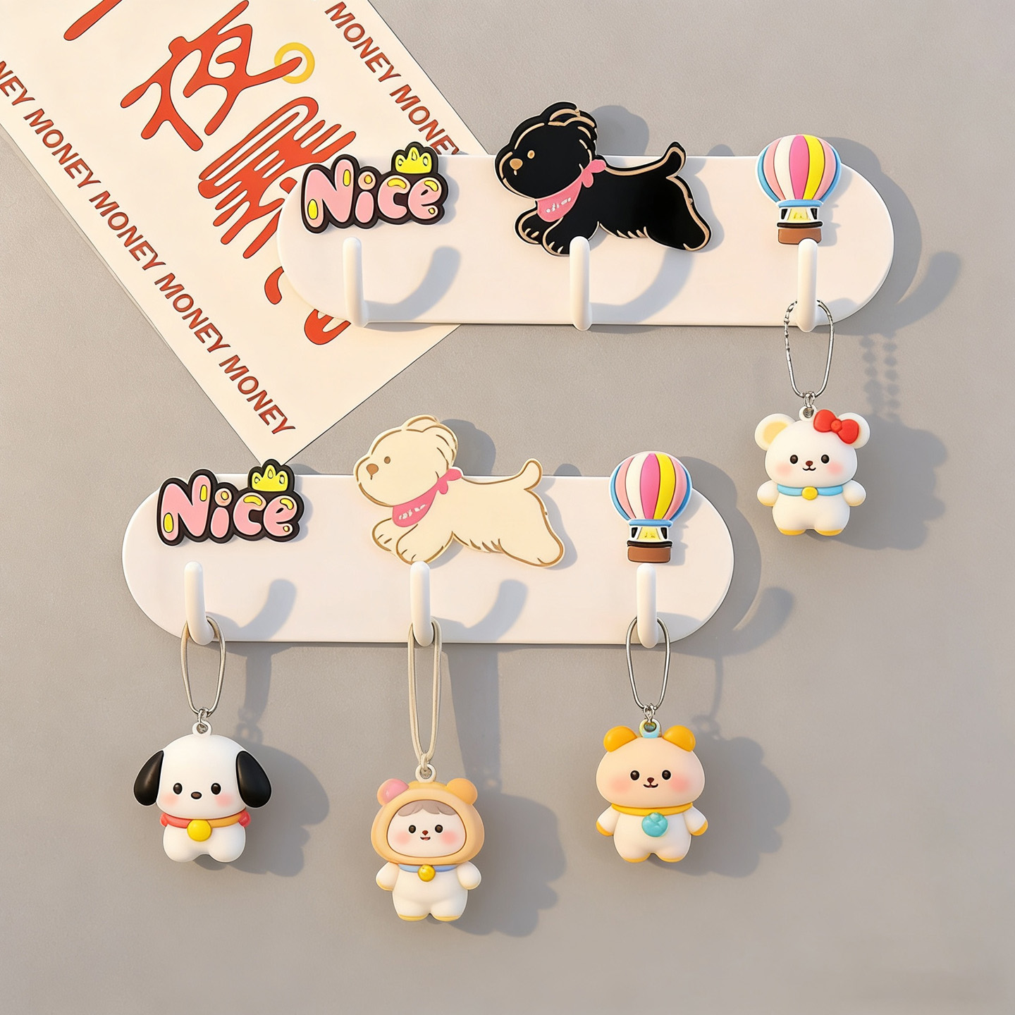 三连磁吸挂钩，一物多用节省空间