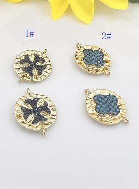 爱心diy耳环饰品配件材料14K包金