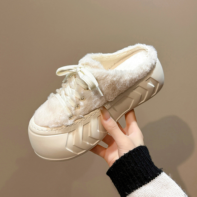 高级感厚底毛毛拖鞋女外穿2024