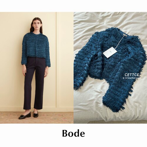 【SALE】CETTCE 现货 Bode 秀款复古毛绒流苏短款上衣夹克外套