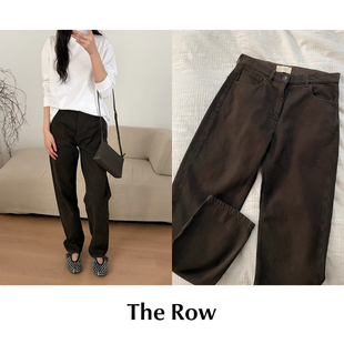 现货 CETTCE The Row Bercy纯棉深棕中腰直筒牛仔裤 经典 SALE