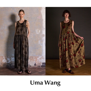CETTCE 现货 Uma Wang 经典ARDAL波点石榴印花无袖背心连衣裙