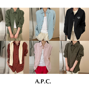 【SALE】CETTCE 现货 A.P.C. 棉质APC休闲宽松衬衫翻领夹克外套