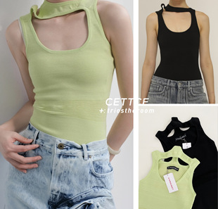 现货 CETTCE SALE 背心吊带紧身bodysuit Project 解构无袖