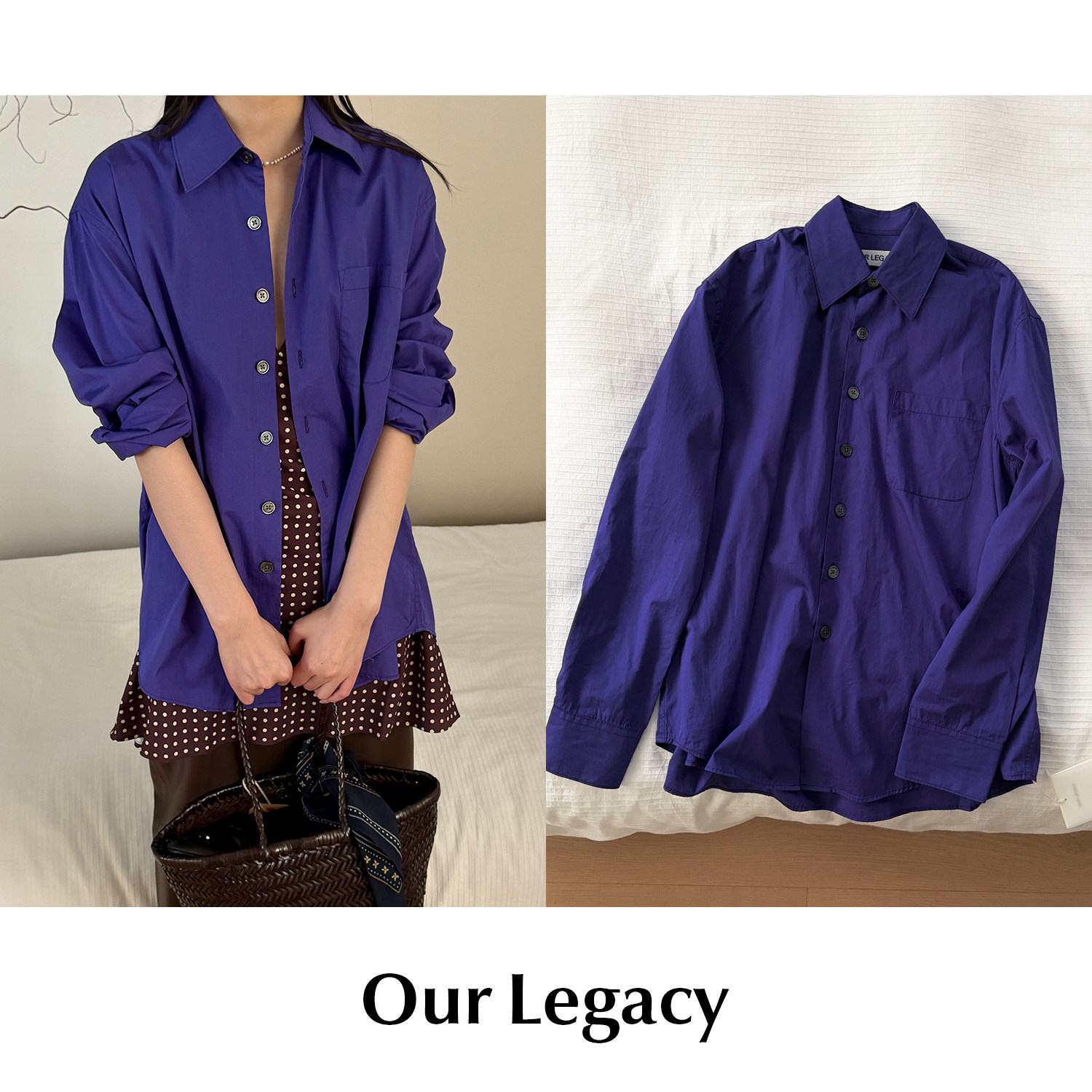 【SALE】CETTCE 现货 Our Legacy 纯棉口袋翻领廓形衬衫Above图片