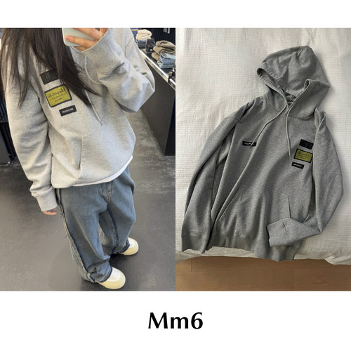 CETTCE 现货 Maison Margiela MM6 数字标签连帽抽绳长袖卫衣