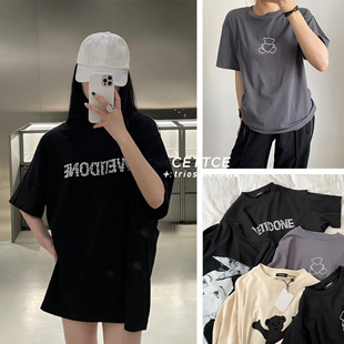 【SALE】CETTCE 现货 We11done 纯棉珍珠小熊印花短袖T恤上衣合集