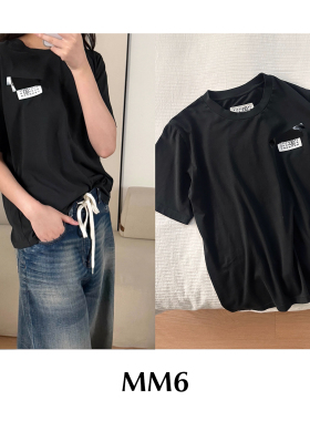 CETTCE 现货 Maison margiela MM6 贴布logo宽松圆领套头短袖T袖