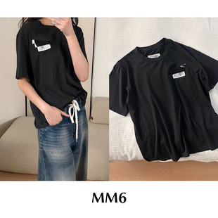 CETTCE 现货 Maison margiela MM6 贴布logo宽松圆领套头短袖T袖
