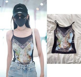 折扣现货 Print CETTCE 蕾丝印花吊带 Lace Project SALE