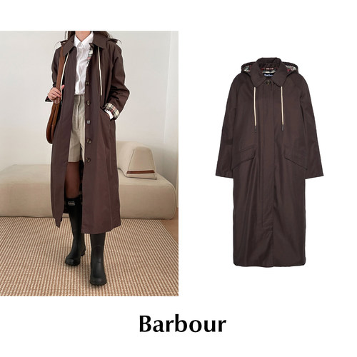 CETTCE 现货 Barbour x Alexa Chung 钟小姐联名海报款连帽风衣
