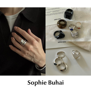 CETTCE 现货 Sophie Buhai 经典教父虎眼石银质爱心戒指孤品合集
