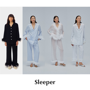 CETTCE 现货 Sleeper 经典可拆卸鸵鸟毛系列休闲居家外穿睡衣套装