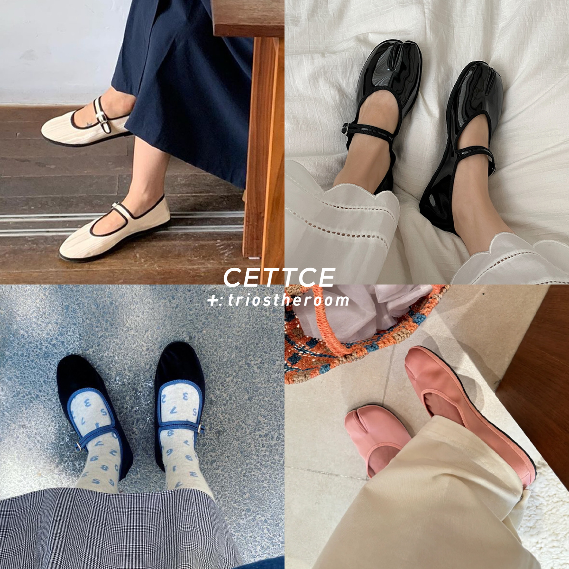 【SALE】CETTCE Drogheria Crivellini 玛丽珍芭蕾鞋布鞋分趾鞋