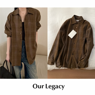 现货 衬衫 Our 纯棉翻领廓形格子长袖 Borrowed Legacy CETTCE