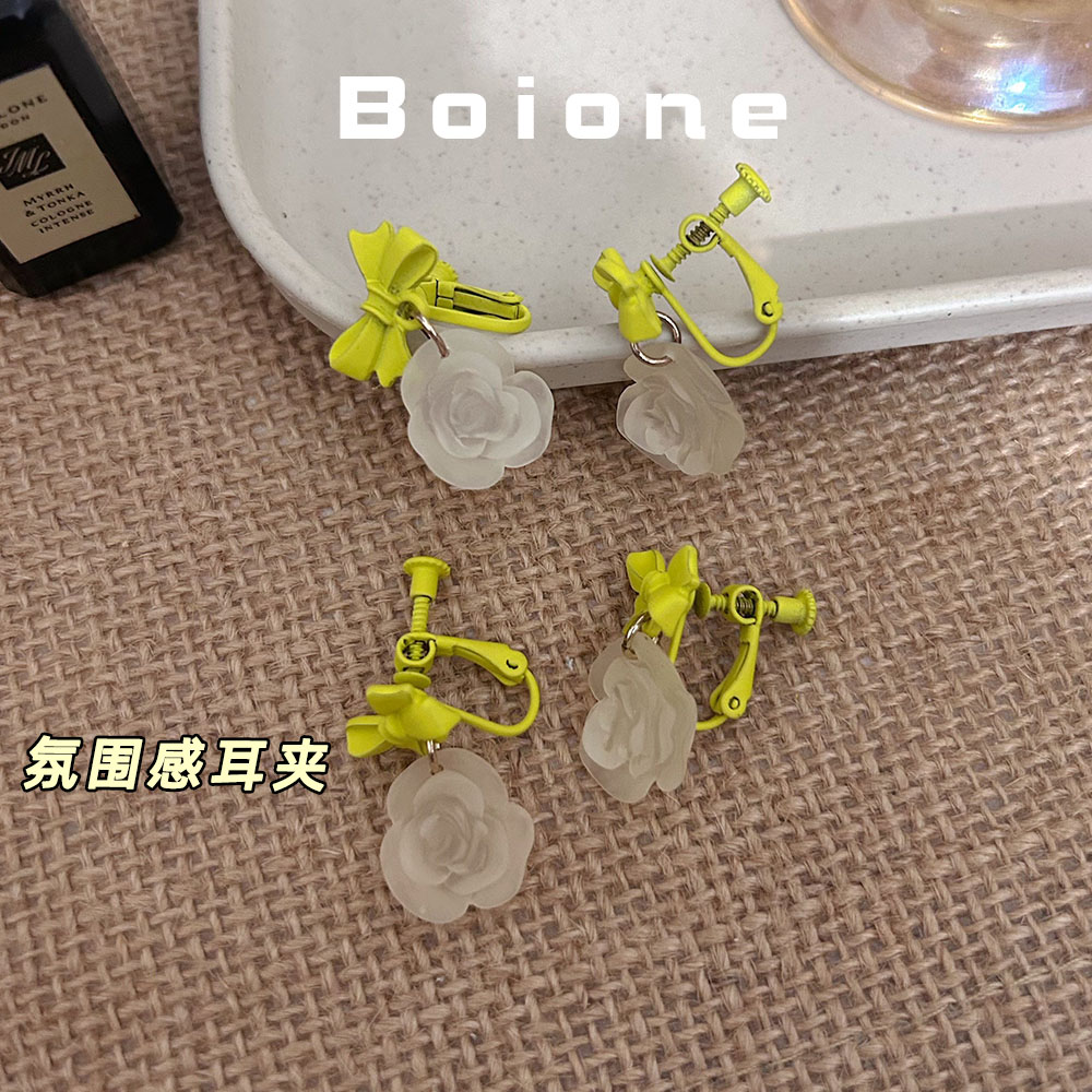 度假出游仙女氛围感甜美花朵耳夹