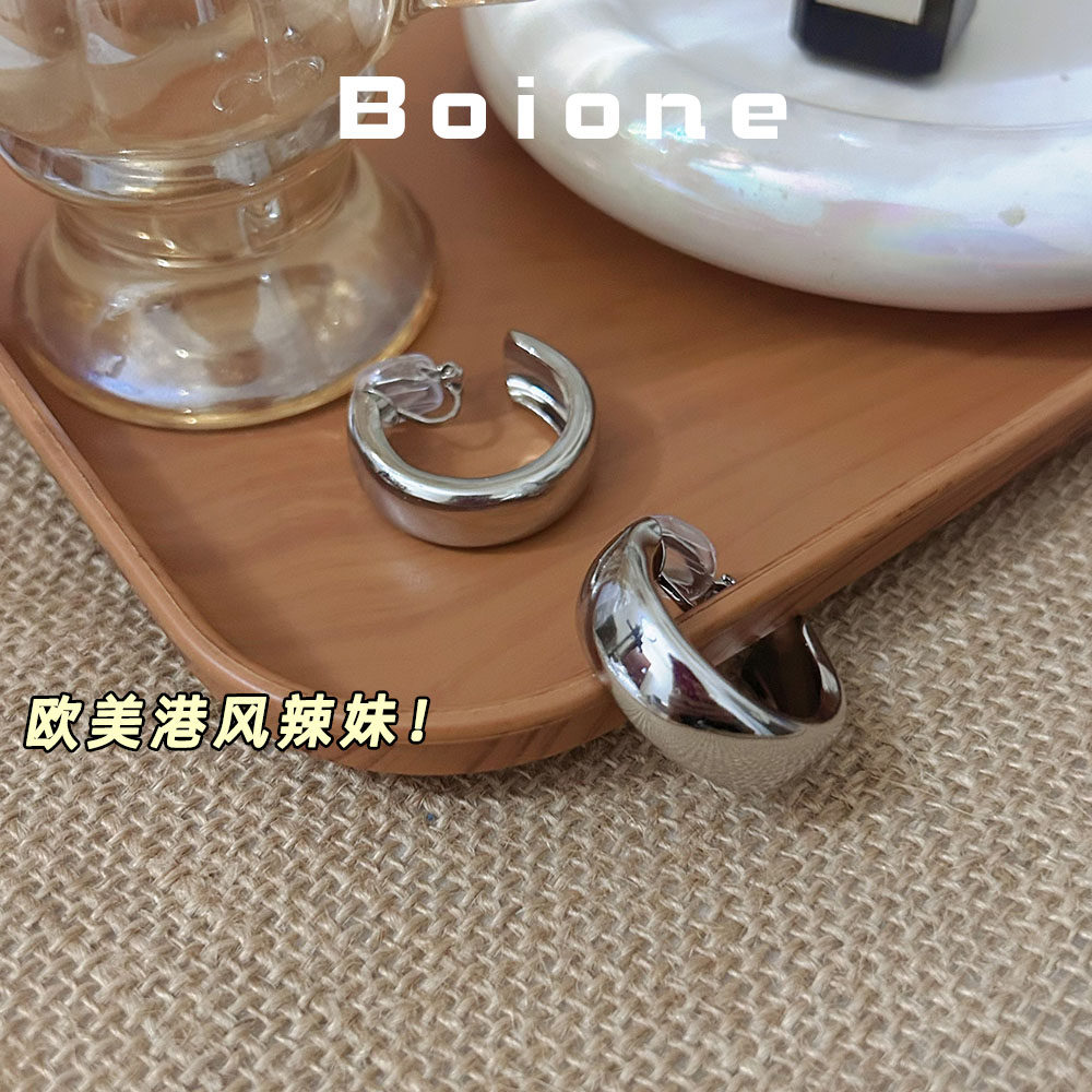 【实拍】欧美夸张金属耳圈耳夹