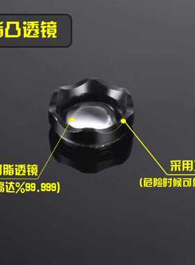伸缩强光手电筒头灯矿灯调焦T6 Q5 LED灯珠透镜镜片伸缩凸镜配件