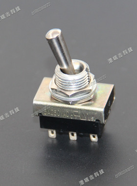 KN32上海红波黑色焊线脚双路六脚两档大钮子摇头拨动开关