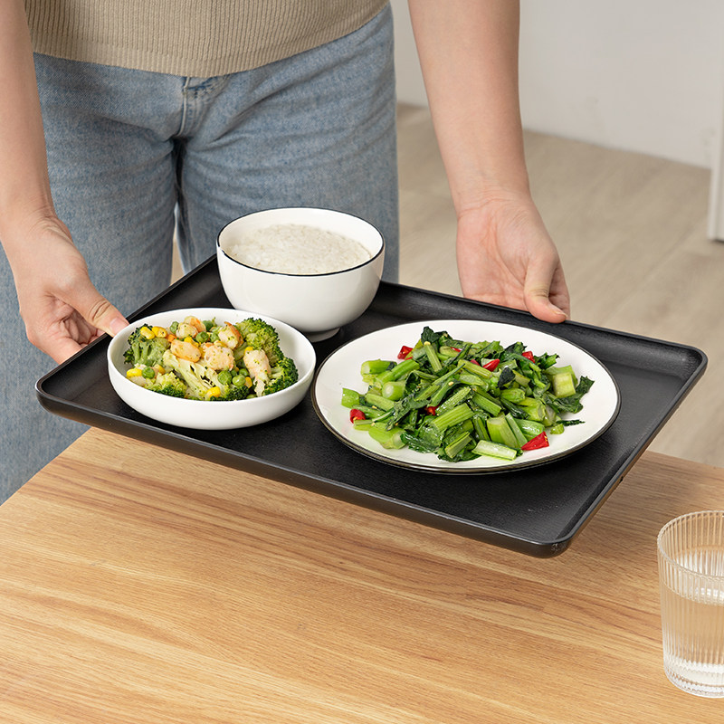 日式托盘仿木纹长方形酒店快餐饭店端菜密胺托盘餐厅茶盘塑料商用,餐饮具,餐用托盘,淘宝优惠券,粉丝福利购,淘宝优惠卷