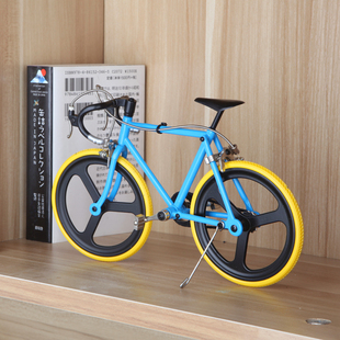 礼盒装 仿真DIY合金拼装 自行车模型玩具益智单车摆件骑行者礼物