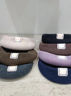 THE HW DOG白敬亭同款羊毛大版贝雷帽hwdog秋冬新款日系帽子男女