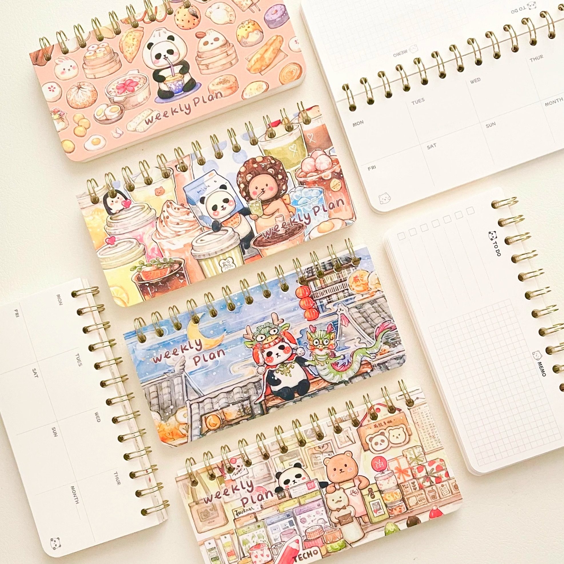 有熊12月新品【周计划本】weekly plan龙年手帐日程周计划线圈本