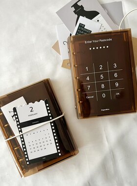 papernice冰美式M5A7A6透明活页手账本内页原创意手账外壳收纳册