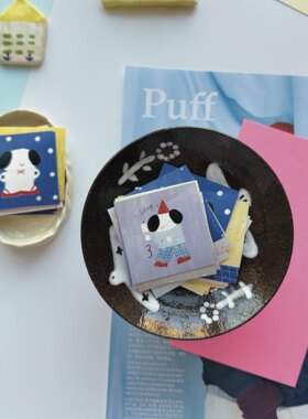 3amigos便签 2025冬可爱手帐装饰素材手写塑材纸苹果小猫拼贴