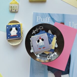 3amigos便签 2025冬可爱手帐装饰素材手写塑材纸苹果小猫拼贴