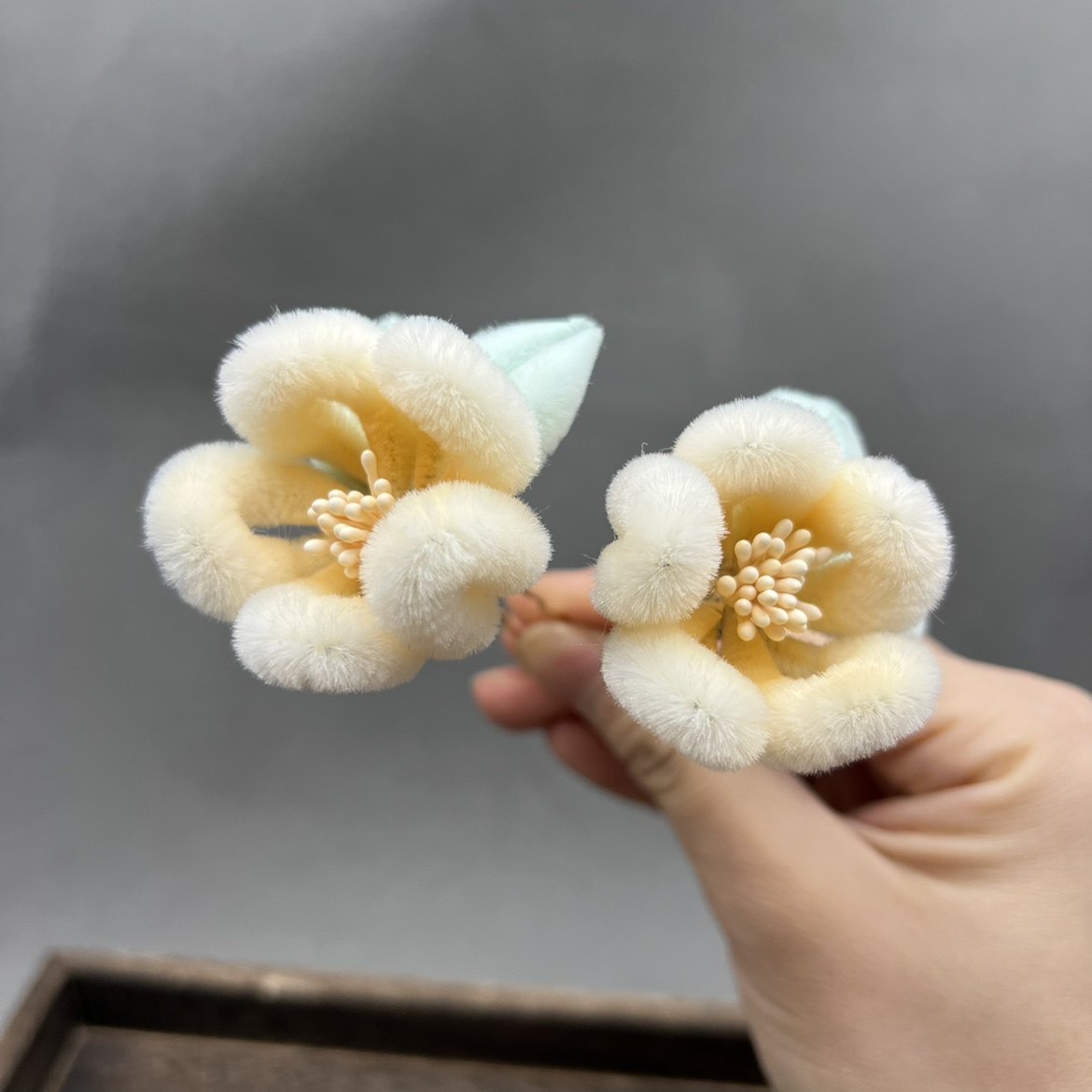 奶黄色手工仿绒花发簪发夹汉服旗袍国风配饰儿童现货包邮,饰品/流行首饰/时尚饰品新,发饰,淘宝优惠券,粉丝福利购,淘宝优惠卷