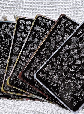 【12号车201#-400#】美甲印花板豹纹国风格纹免手绘PLUS大号板子