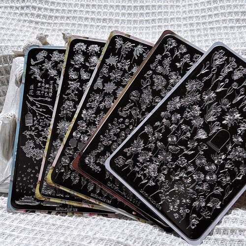 美甲印花转印钢板印章专用模板