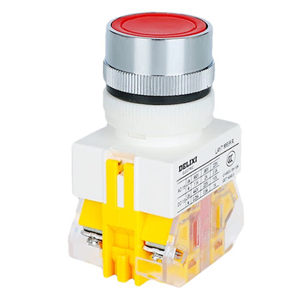 德力西lay7-11bn自锁平头点动按钮开关11d带灯自复位按钮旋钮