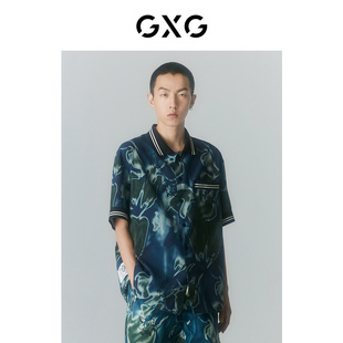 新款 衬衫 GXG男装 花色短袖 GD1230577C 夏季
