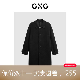 【新款】GXG男装 2026冬季立体印花休闲中长款大衣男GEX12629994