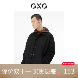 【新款】GXG男装 2026秋季黑色翻领夹克城市户外系列男GD1210956H